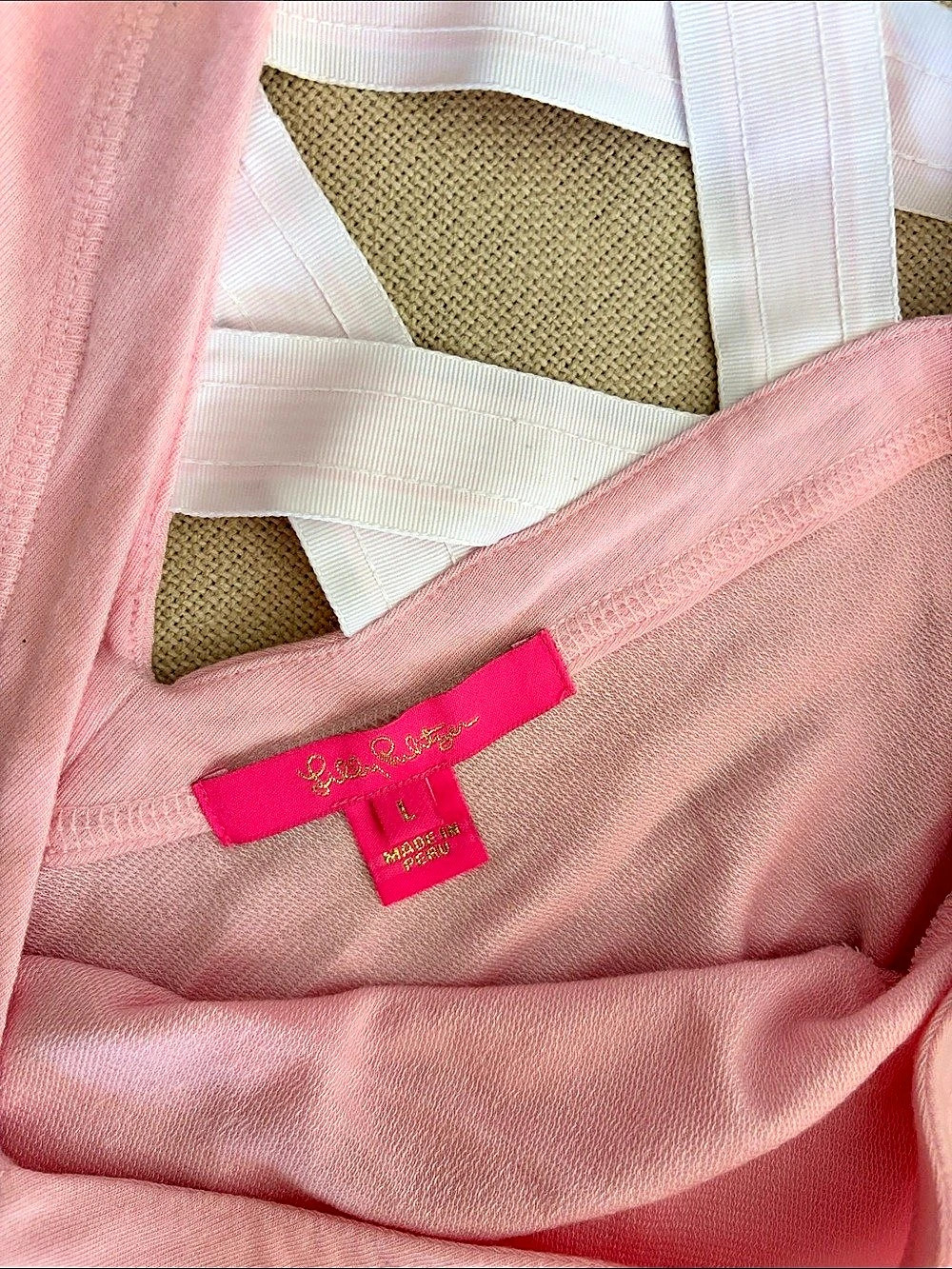 🩷Lilly Pulitzer💚 BUNDLE Lilly Pink Top, Lilly cosmetic bag & Lilly scarf wrap - Picture 6 of 6